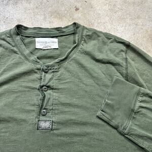 Olive Green Ralph Lauren Denim & Supply Henley Shirt Size L